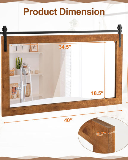 CHARMAID Farmhouse Wall Mirror