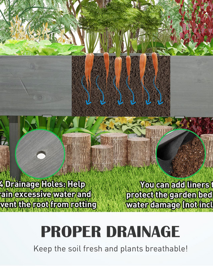 Raised Garden Bed with Legs, 49" L x 23" W x 30" H