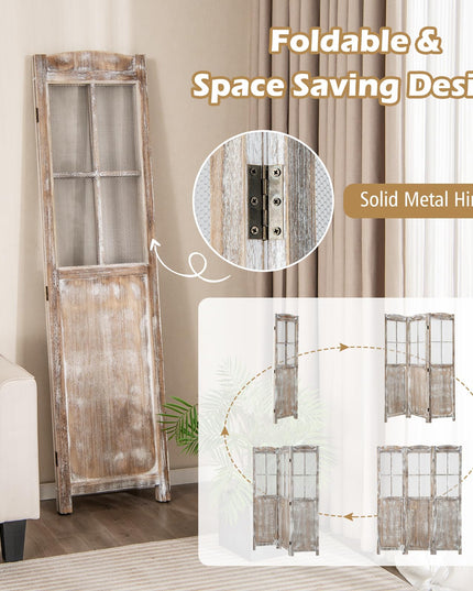 Giantex Room Divider 6 Ft Room Dividers and Folding Privacy Screens, Room Separators Divider Wall