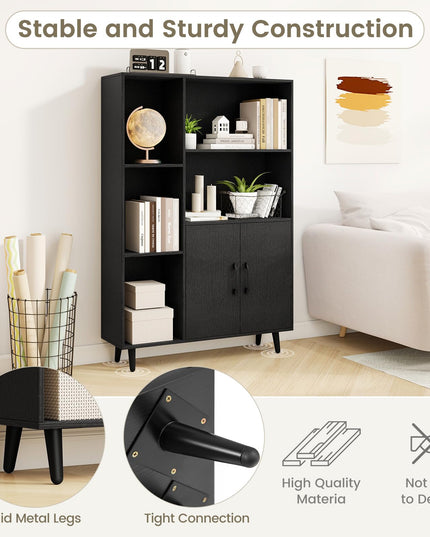 Meuble de rangement Giantex 47" | Bibliothèque avec 2 portes pour entrée, salon, bureau
