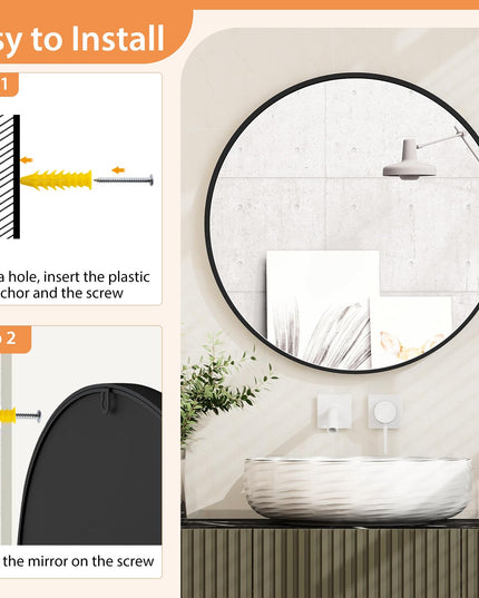 CHARMAID Wall Mirror for Bathroom