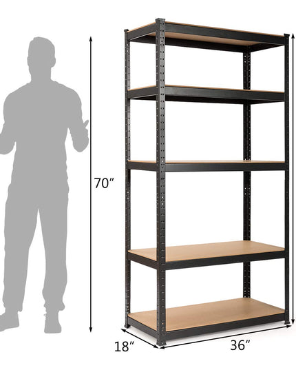 Storage Shelving Rack Utility Shelf 5-Tier | Heavy Duty 2750LBS Garage Shelves Shelving