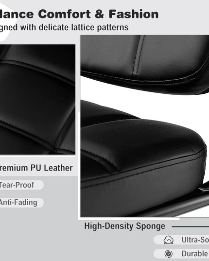 Giantex Waiting Room Chairs, Reception Guest Chair with Padded Armrests, Metal Frame & Sled Base