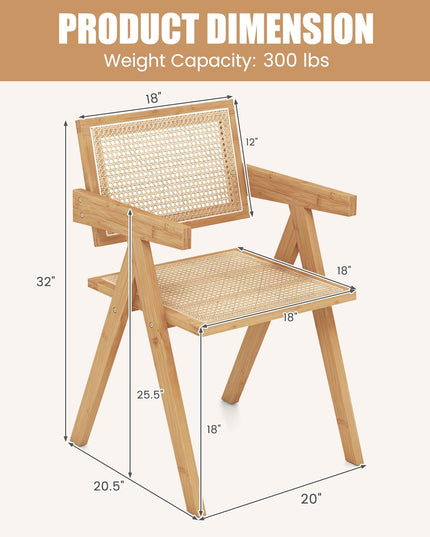 Giantex Rattan Accent Chair Set of 2