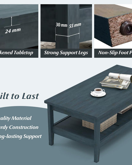 Giantex Mid Century Modern Coffee Table for Reception