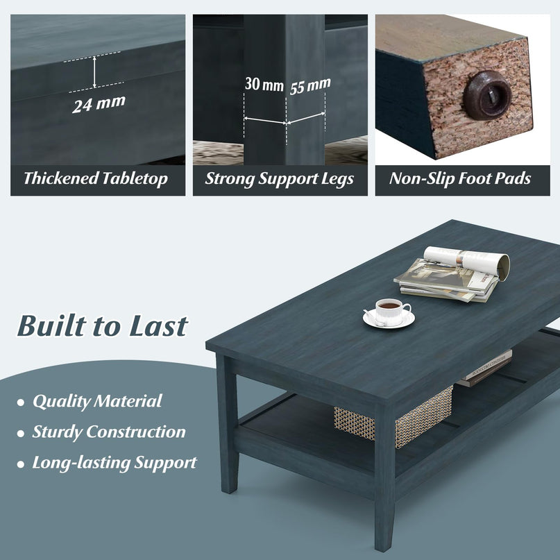 Giantex Mid Century Modern Coffee Table for Reception