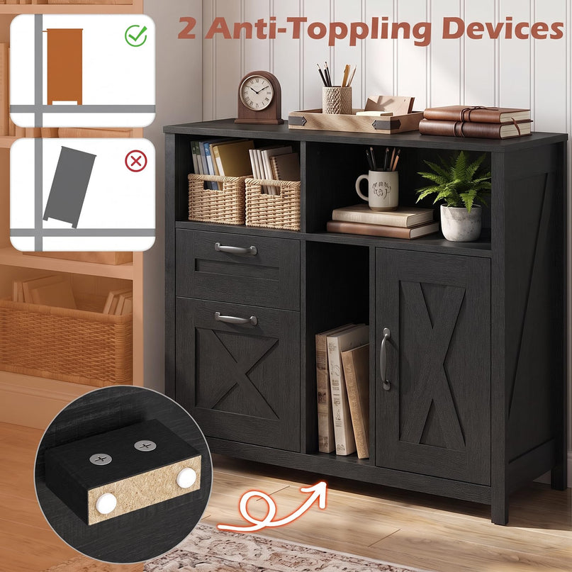 GIANTEX File Cabinet with 2 Drawers for Letter/A4 (37.5"x13"x28.5")