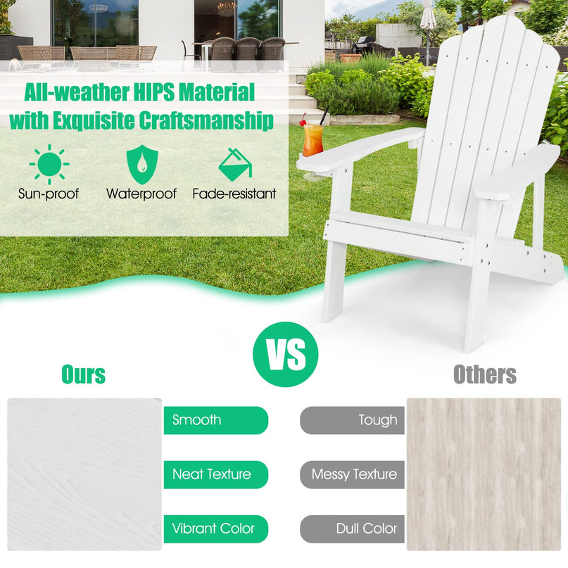 Giantex – Lot de 2 chaises Adirondack pour adultes et enfants