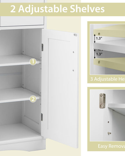 Giantex Bathroom Floor Storage Cabinet