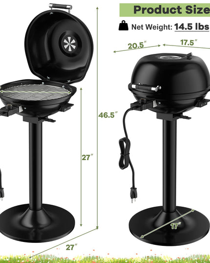 Giantex Electric BBQ Grill - 1600 Watts Portable Standing Grill