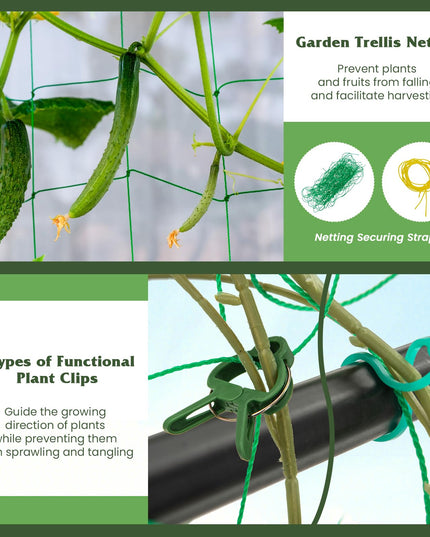 Giantex Cucumber Trellis, Trellis for Climbing Plants Outdoor
