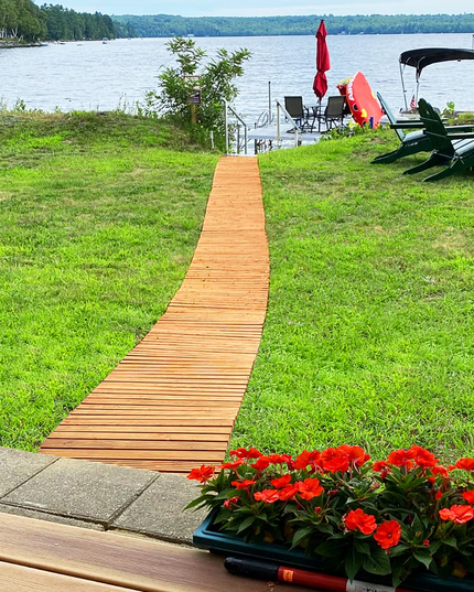 Giantex 8ft Wooden Garden Pathway