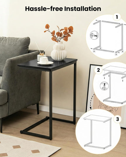 Giantex 26.5"  C Shaped End Table for Living Room