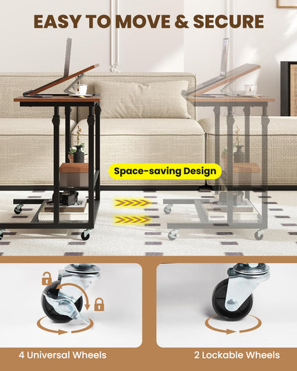 Giantex Mobile Standing Desk for Small Space