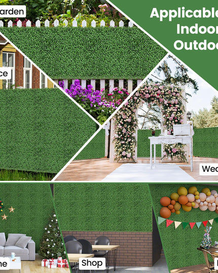 Giantex 12PCS 20" x 20" Artificial Boxwood Panels Garden Privacy Fence Screen