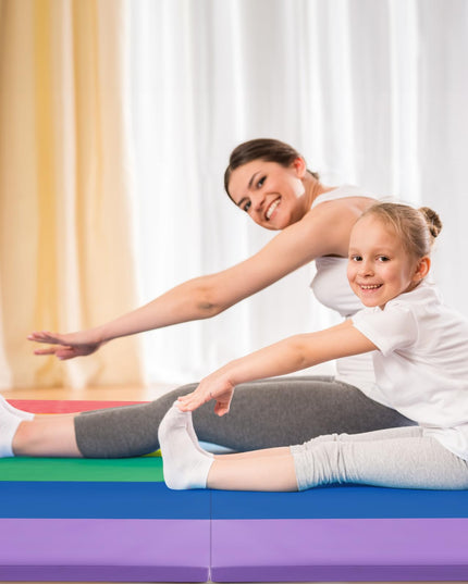 Giantex 6'x4'x2 Gymnastics Mat, Folding Anti-Tear Tumbling Mat