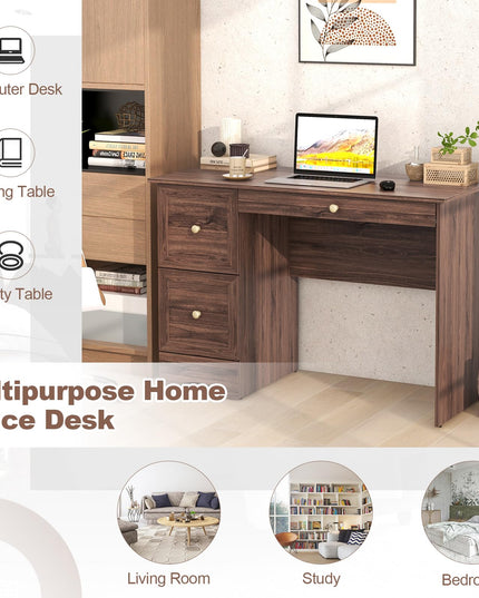 Giantex Computer Desk with 2 Drawers