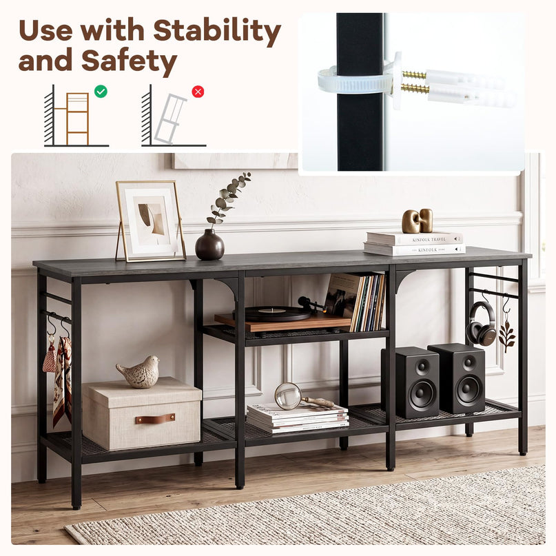 Giantex 3-Tier TV Stand for TVs up to 65 Inch with Open Storage Shelves