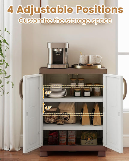 Giantex Storage Cabinet with 2 Doors and Adjustable Shelves(Wide-29"x19"x37")