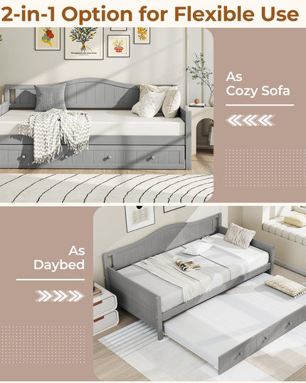 Giantex Twin Daybed with Trundle