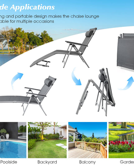 Giantex Outdoor Chaise Lounge Chair