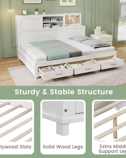 Giantex Daybed with 3 Storage Drawers