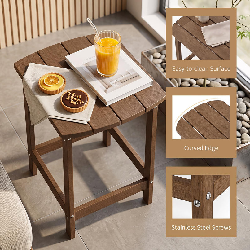 Giantex 18” Side Table Outdoor Small Patio Table Adirondack Table