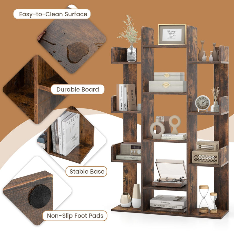 Giantex 7-Cube Tree Bookshelf