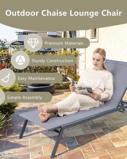 Giantex Patio Chaise Lounge Chair