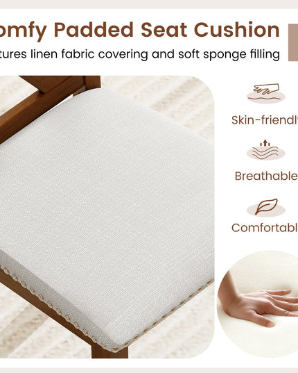 Giantex Wooden Dining Chairs Set of 2/4 for Living Room