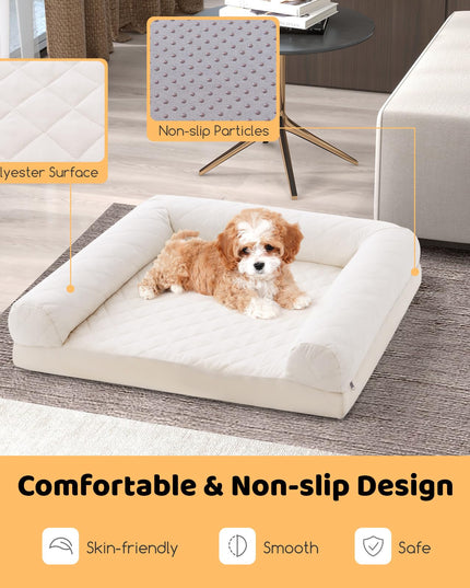 Giantex Orthopedic Dog Bed - Egg Crate Foam Dog Sofa Pet Bed with Washable Cover