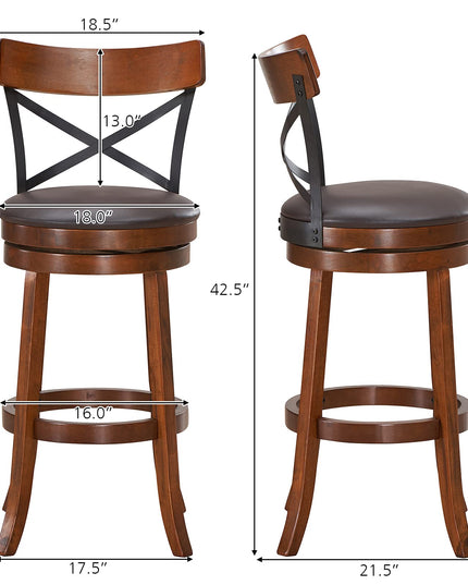 Giantex 25”Height Kitchen Counter Bar Stools for Kitchen Island, Pub, and Restaurant