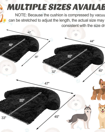 Giantex Calming Dog Bed - Fluffy Plush Pet Bed for Couch, Removable Washable Cover