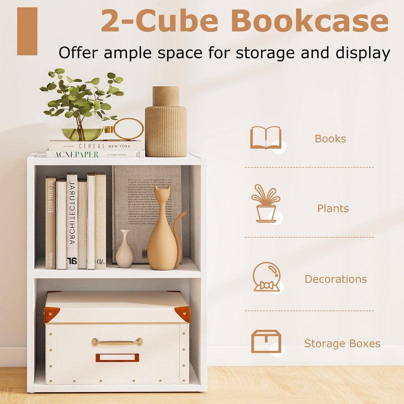 Giantex 3 Tier Bookshelf with Open Cubes for Living Room