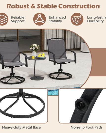 Giantex Outdoor Swivel Chairs Set of 2/4