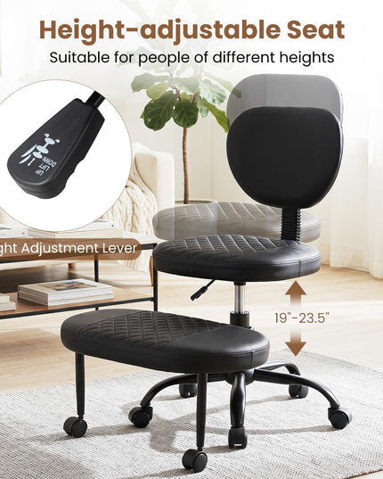 Giantex Ergonomic Criss Cross Meditation Chair with Wheels