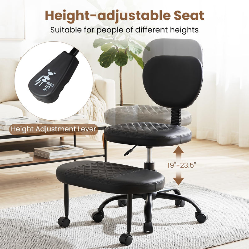 Giantex Ergonomic Criss Cross Meditation Chair with Wheels
