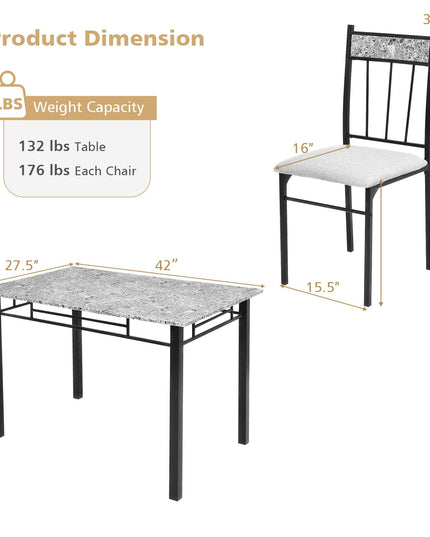Giantex 5 Pieces Dining Table Set
