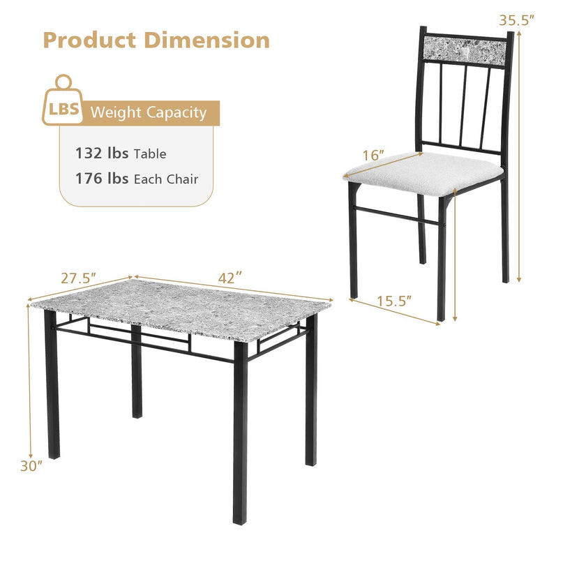 Giantex 5 Pieces Dining Table Set