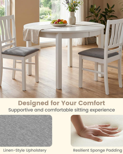 Giantex Wood Dining Chairs Set of 2/4 with Slat Back (2/4)