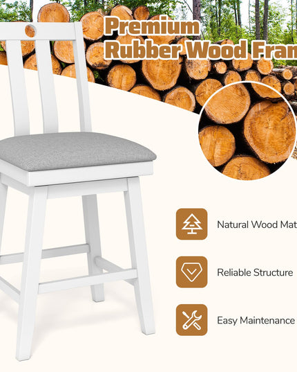 Giantex 25" Bar Stools Set with Padded Seat for Kitchen Island