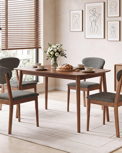 Giantex 47” Kitchen Table with Solid Rubber Wood Frame