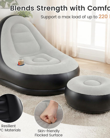 Giantex Inflatable Chair with Ottoman for Adults