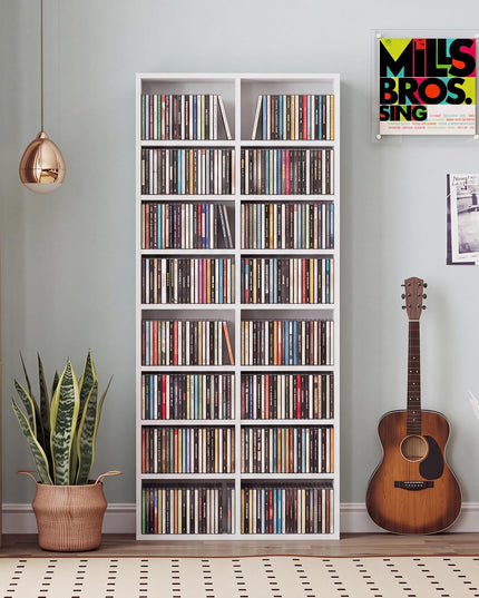 Giantex DVD Shelf 16-Shelf Wide CD Rack(1/2)