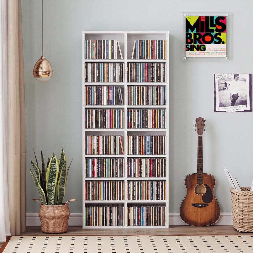 Giantex DVD Shelf 16-Shelf Wide CD Rack(1/2)