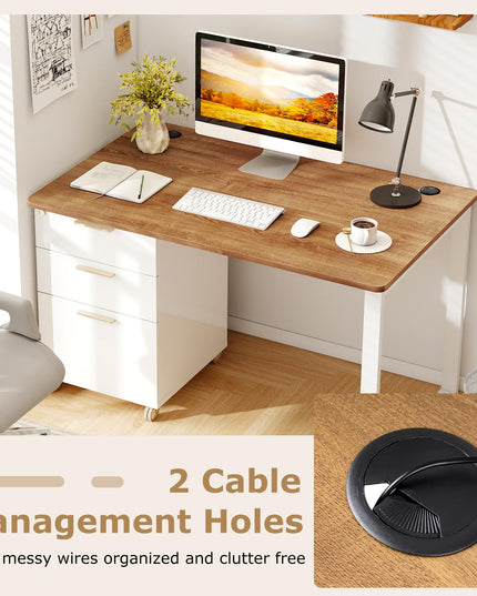 Giantex Universal Wood Table Top 48 x 30 inch Solid One-Piece Desk top