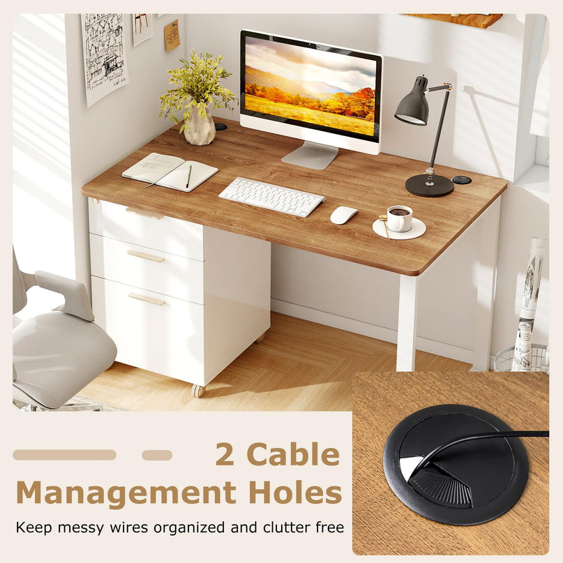 Giantex Universal Wood Table Top 48 x 30 inch Solid One-Piece Desk top