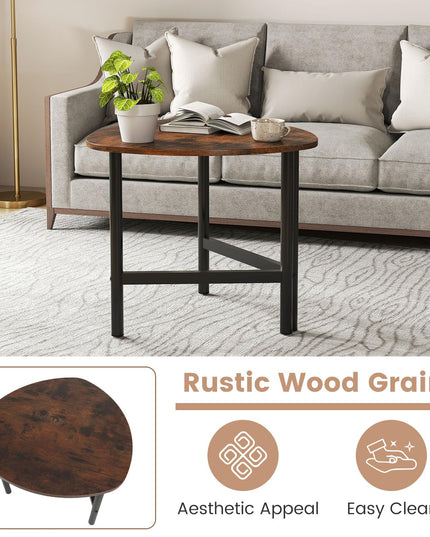 Giantex Triangle End Table | Small Coffee Table for Small Space Living Room