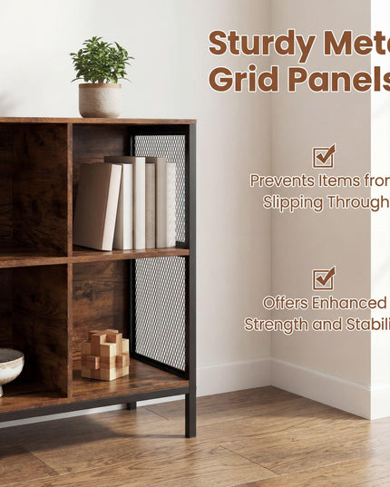 Giantex 42" Wide Bookcase with 6 Cubes