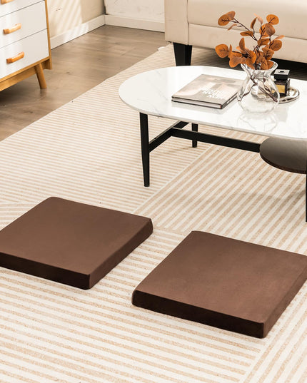 Giantex 10 Pack Gel Memory Foam Chair Cushions, 18" x 18" x 2" Square Floor Seat Cushions